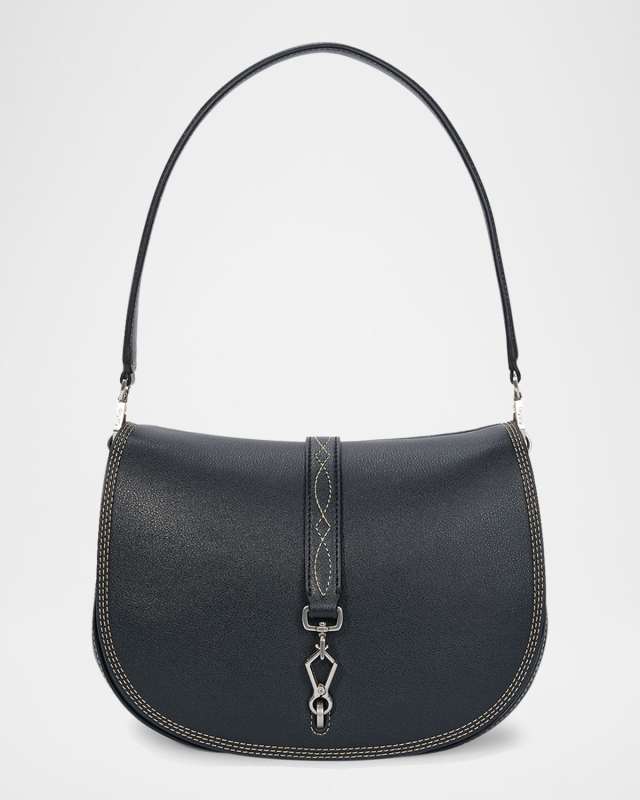 Kech Western Stitch Leather Crossbody Bag